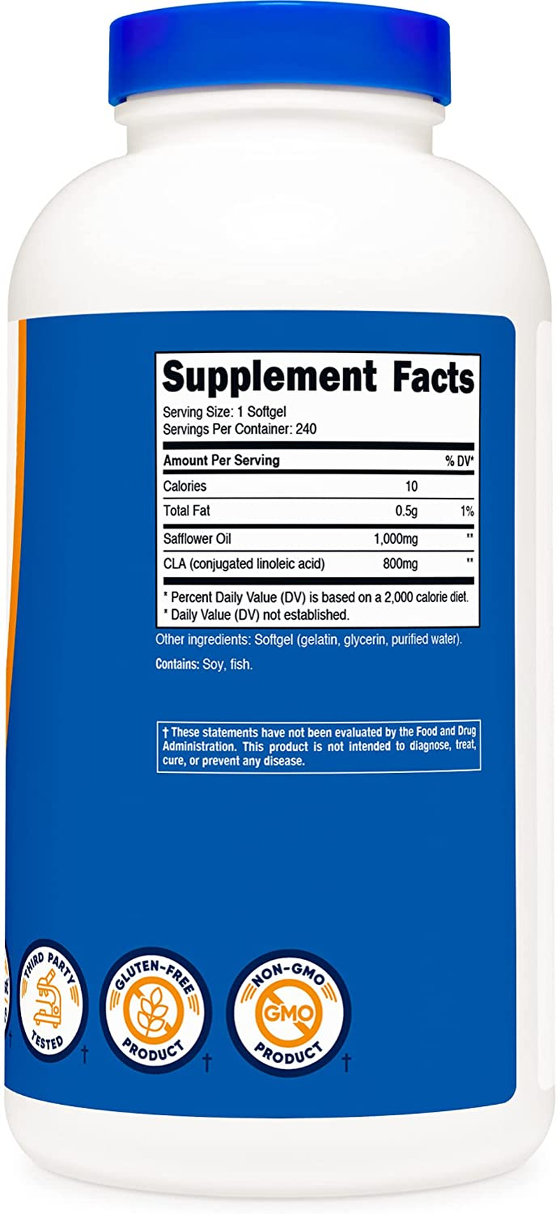 CLA (Conjugated Linoleic Acid) 800Mg, 240 Softgels (2 Bottles)