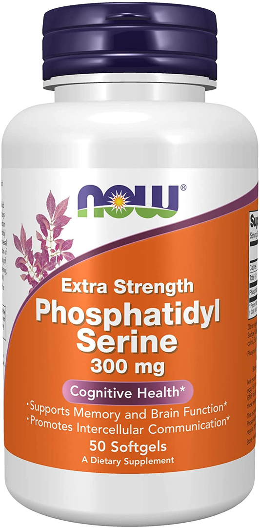 Supplements, Phosphatidyl Serine 300 Mg, Extra Strength, with Phospholipid Compound Derived from Soy Lecithin, 50 Softgels