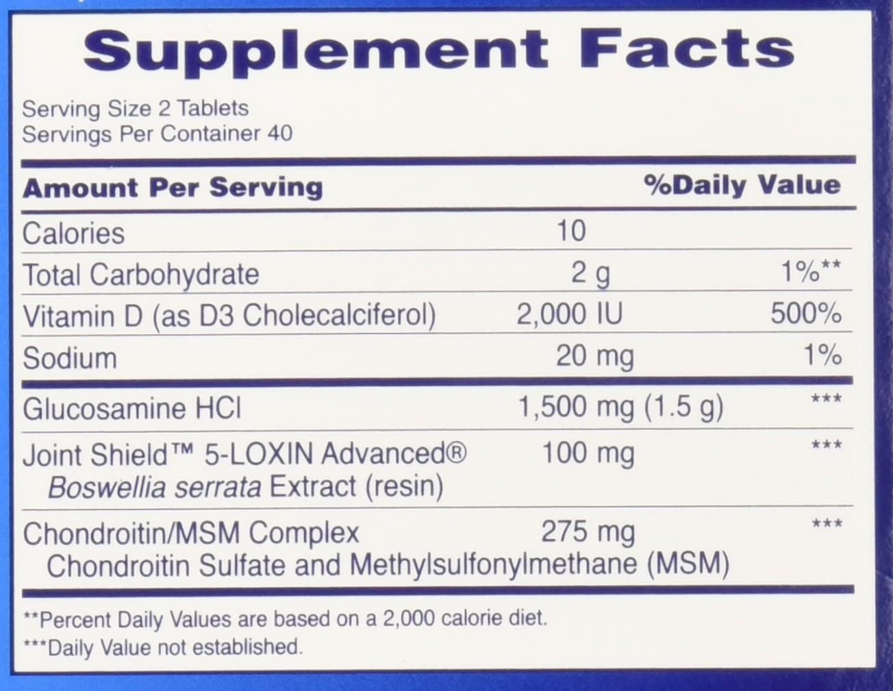 Triple Strength(5) with Vitamin D Glucosamine Chondroitin Joint Health Supplement, Coated Tablets, 80 Count