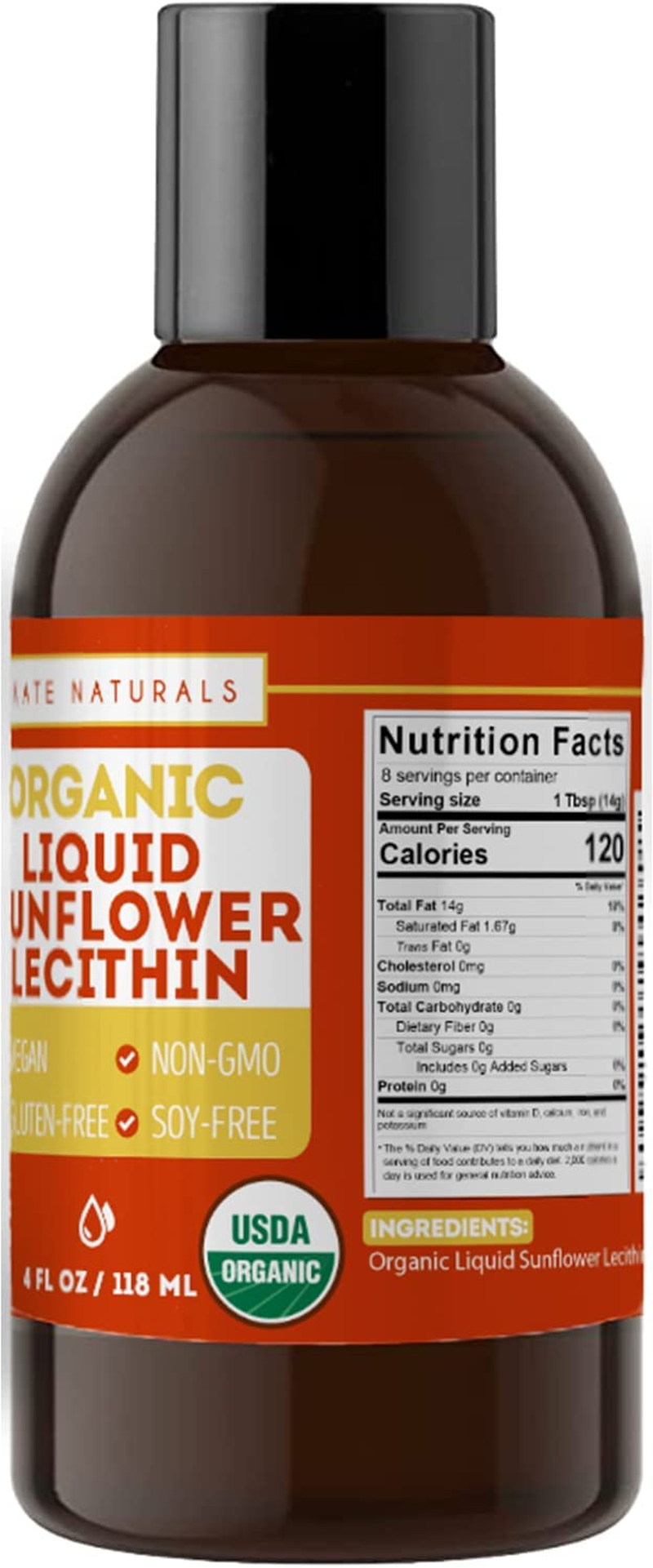 Organic Sunflower Lecithin Liquid for Brownies, Gummies and Cooking (4Oz) by . Vegan & Gluten Free. Organic Liquid Lecithin Sunflower for Lactation Supplement, Baking, and Smoothies