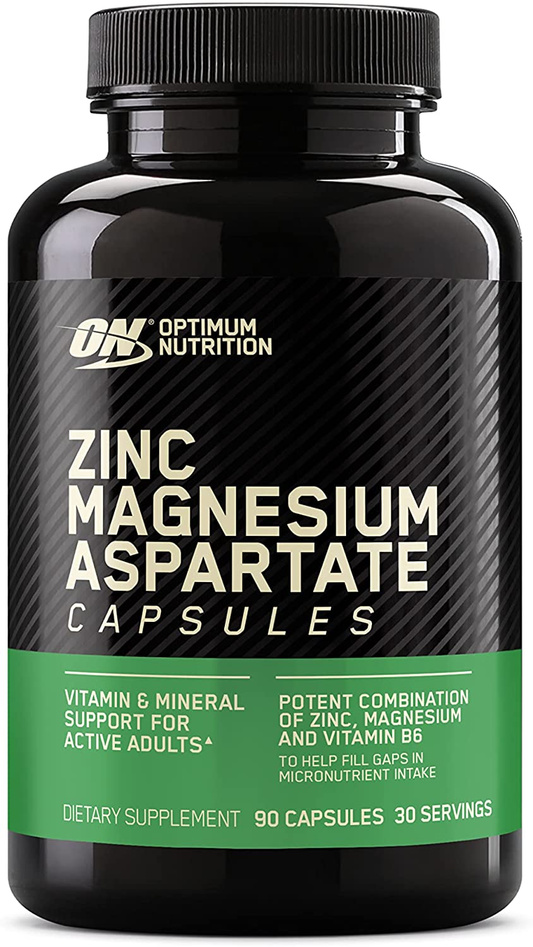 Zinc Magnesium Aspartate, Zinc for Immune Support, Muscle Recovery and Endurance Supplement for Men and Women, Zinc and Magnesium Supplement, 90 Count (Packaging May Vary)