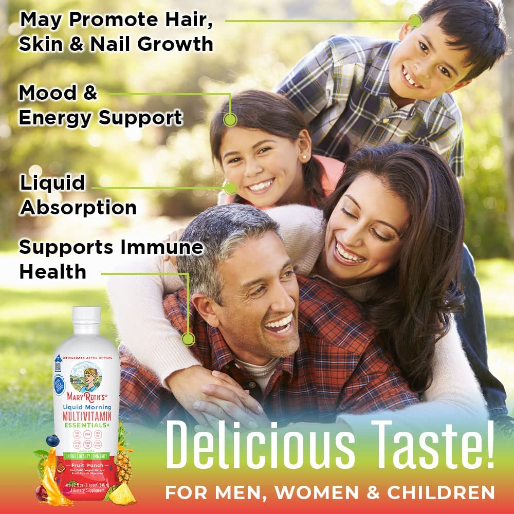 Multivitamin | Multivitamin for Women Men & Kids | Liquid Multivitamin | Liquid Vitamins for Adults & Kids | Immune Support Supplement | Overall Wellness | Vegan | Non-Gmo | Gluten Free | 32 Servings