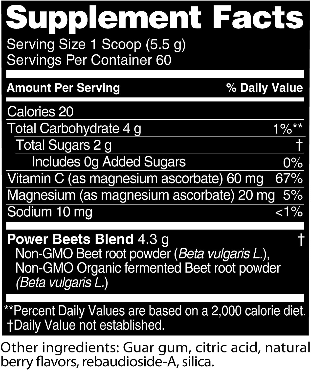 Nature Fuel Power Beets Powder, Delicious Acai Berry Pomegranate, Concentrated Superfood Supplement, Supports Circulation, Natural Energy & Stamina, Non-Gmo, 60 Servings