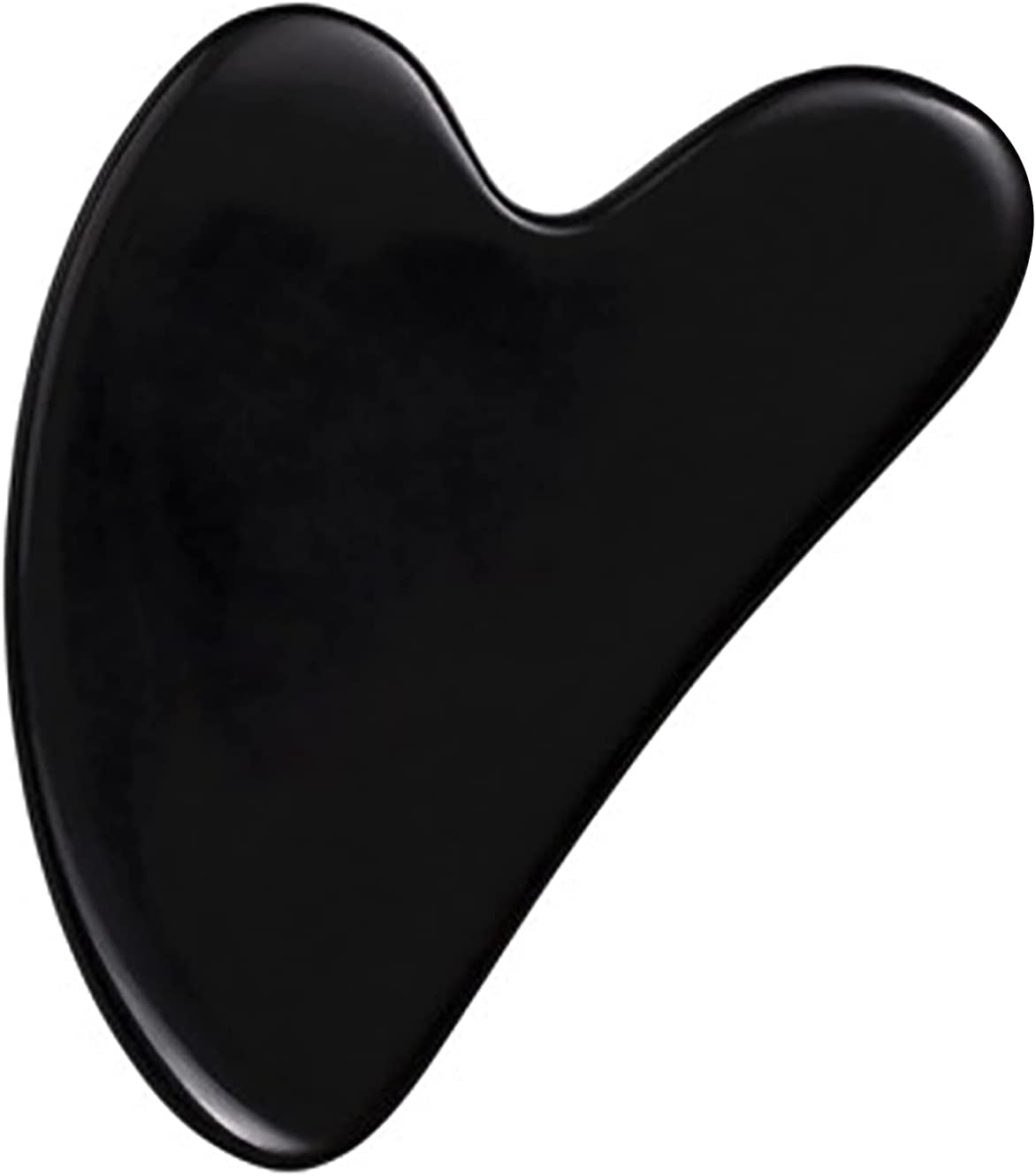 Gua Sha Massage Tool, Black Obsidian Guasha Board for Face & Body, Natural Jade Stone Gua Sha Facial Tool, Face Massager for Traditional Acupuncture Therapy, Daily Anti-Aging Health and Skin Care Tool