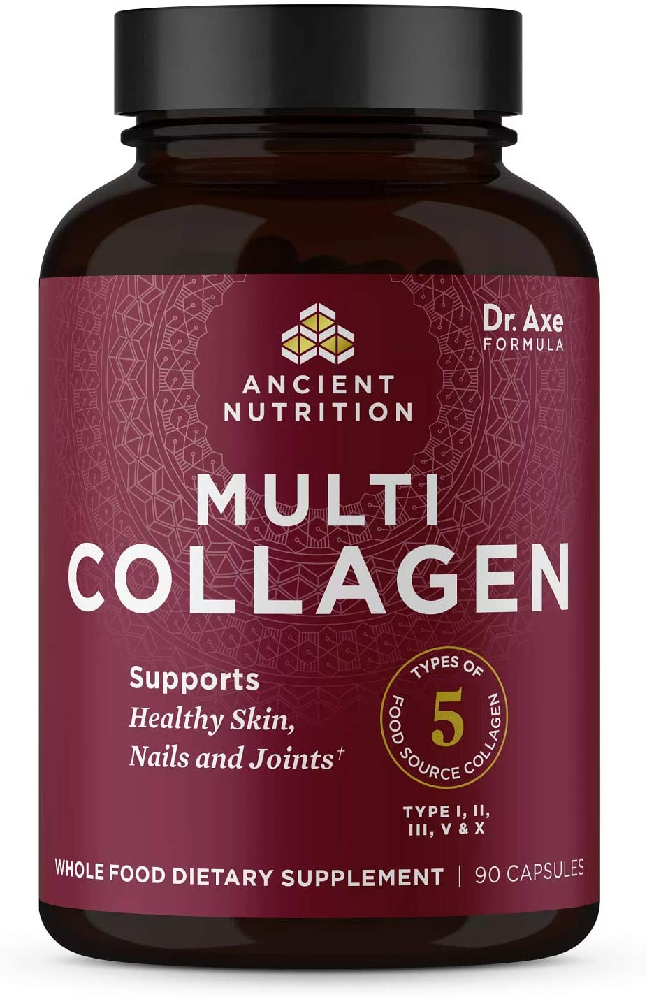 Collagen Peptides Pills by , Hydrolyzed Multi Collagen Supplement, Types I, II, II, V & X, Supports Healthy Skin and Nails, Gut Health and Joints, 90 Capsules