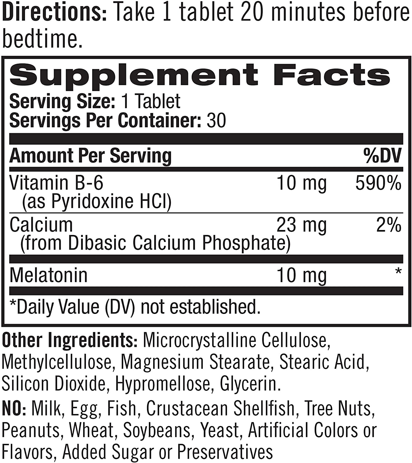 Melatonin Advanced Sleep Tablets with Vitamin B6, Helps You Fall Asleep Faster, Stay Asleep Longer, 2-Layer Controlled Release, 100% Drug-Free, Maximum Strength, 10Mg, 30 Count