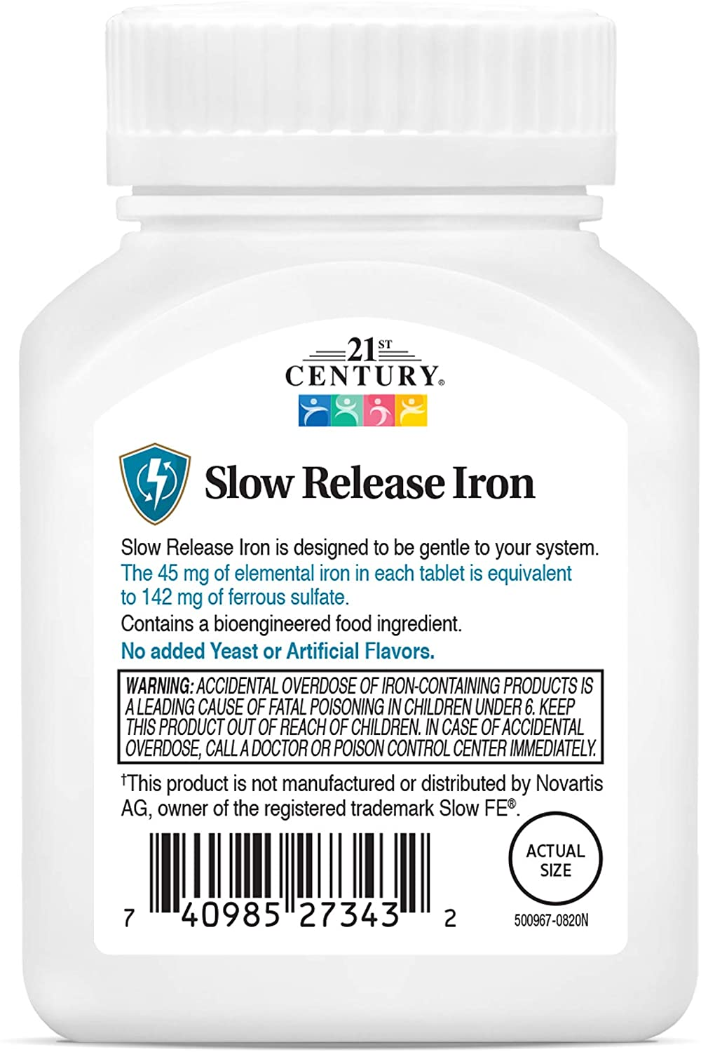 Slow Release Iron Tablets, 60 Count