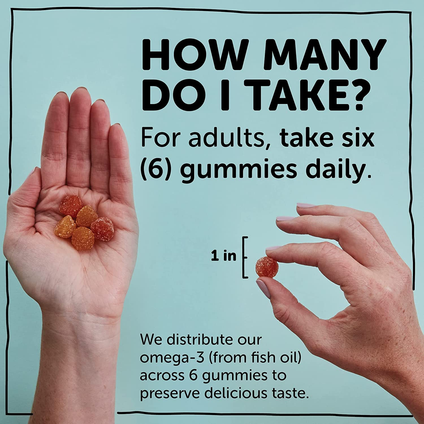 Daily Gummy Multivitamin Adult: Vitamin C, D3, & Zinc for Immunity, Omega 3 Fish Oil (DHA/EPA), Iodine, Choline, Vitamin B6, E, B12, 180 Count (30 Day Supply)