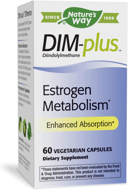 Dim-Plus, Diindolylmethane Vegetarian Capsules, 60-Count (Packaging May Vary)