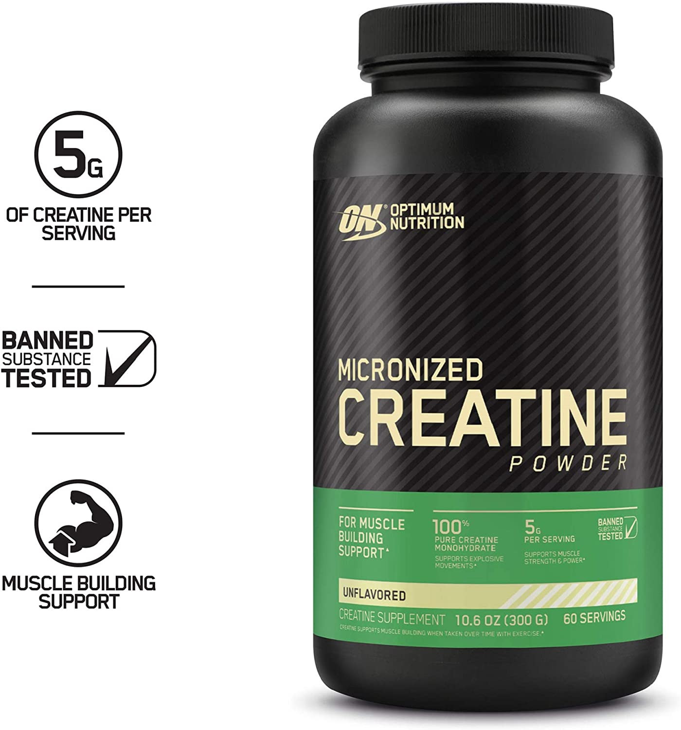 Micronized Creatine Monohydrate Powder, Unflavored, Keto Friendly, 60 Servings (Packaging May Vary)