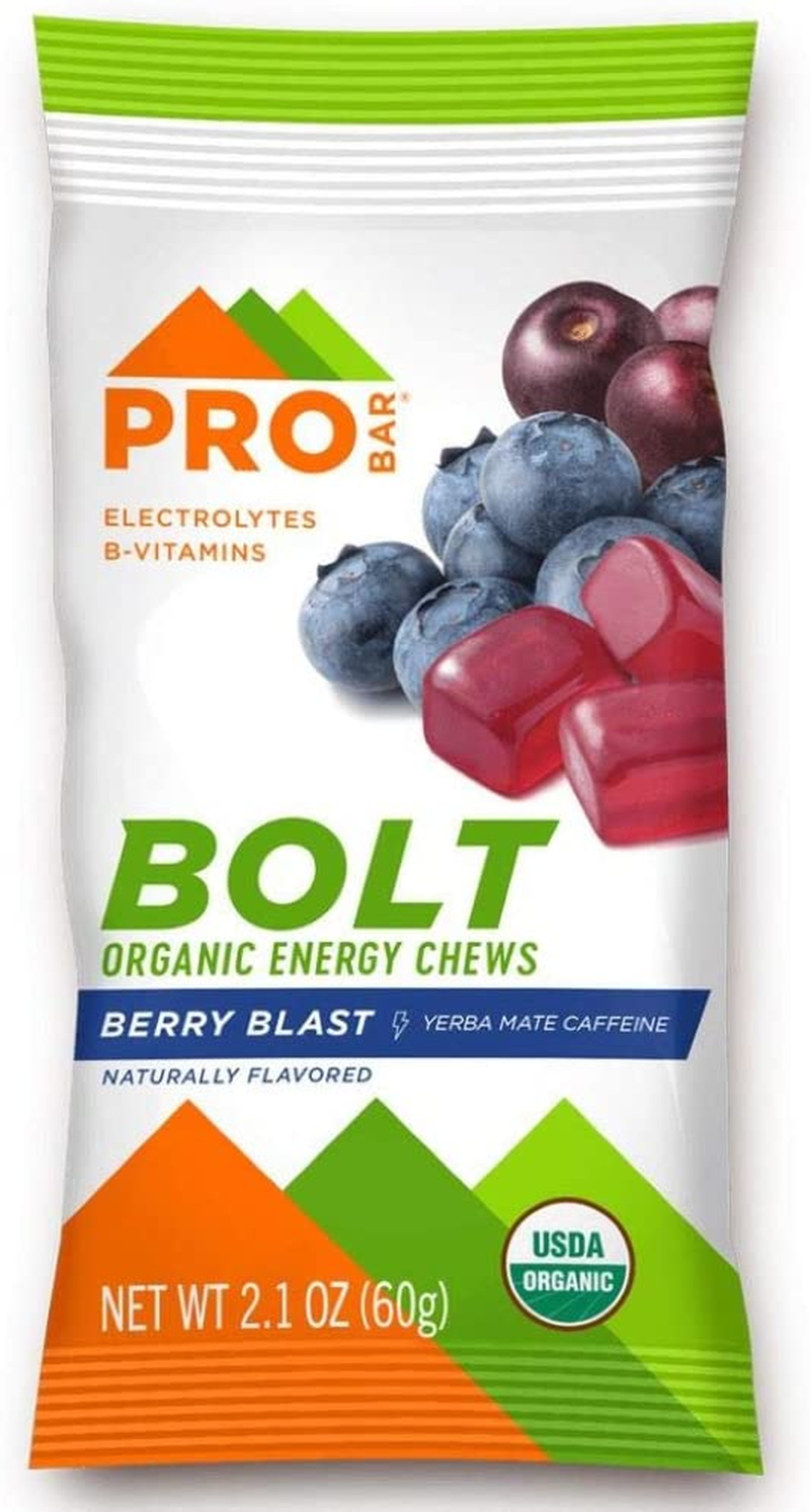 - Bolt Organic Energy Chews, Berry Blast, Non-Gmo, Gluten-Free, USDA Certified Organic, Healthy, Natural Energy, Fast Fuel Gummies with Vitamins B & C (12 Count)