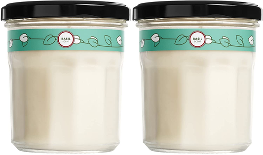 Mrs. Meyer'S Scented Soy Aromatherapy Candle, 35 Hour Burn Time, Made with Soy Wax and Essential Oils, Basil, 7.2 Oz- Pack of 2