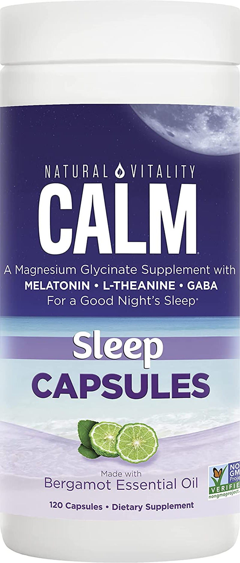 Calm Sleep Capsules, Gluten Free, Non-Gmo, 120 Capsules (Package May Vary)