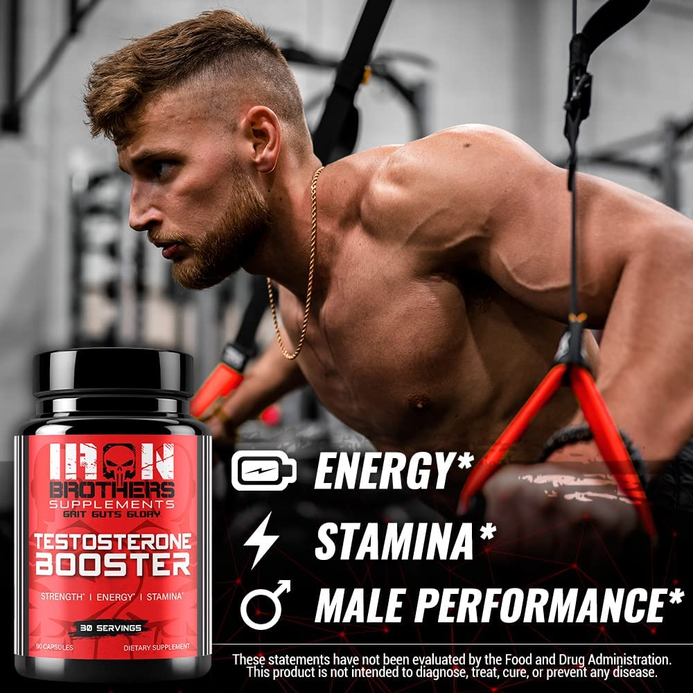 Testosterone Booster for Men - Estrogen Blocker - Supplement Natural Energy, Strength & Stamina - Lean Muscle Growth - Promotes Fat Loss - Increase Male Performance