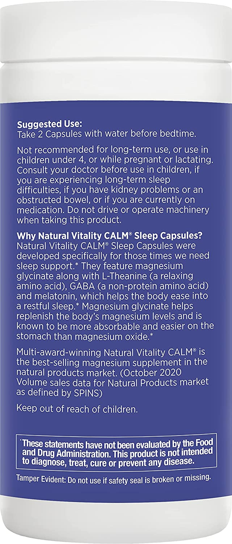 Calm Sleep Capsules, Gluten Free, Non-Gmo, 120 Capsules (Package May Vary)