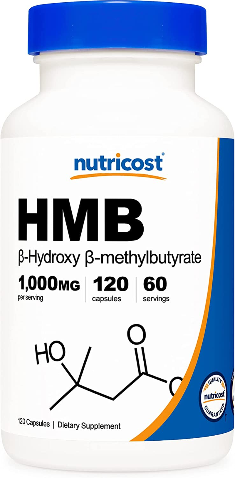 HMB (Beta-Hydroxy Beta-Methylbutyrate) 1000Mg (120 Capsules) - 500Mg per Capsule, 60 Servings - Gluten Free and Non-Gmo