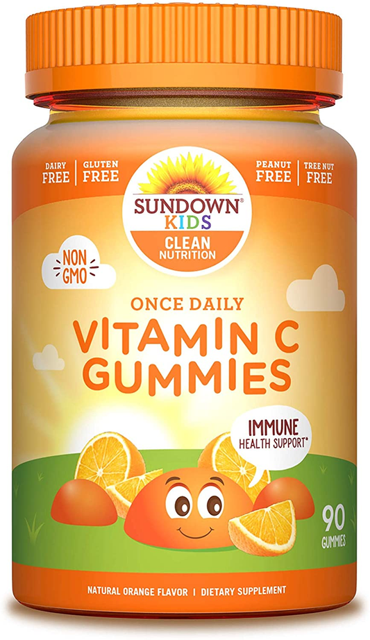 Vitamin C Gummies with Rosehips, Citrus Bioflavonoids, Non-Gmo, Dairy-Free, Gluten-Free, Vegetarian, 90 Count