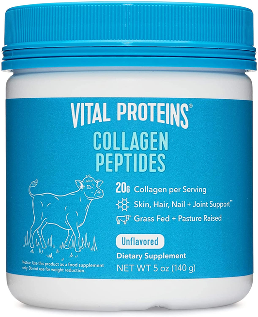 Collagen Peptides Powder, 5 Oz, Pack of 1, Promotes Hair, Nail, Skin, Bone and Joint Health, Unflavored