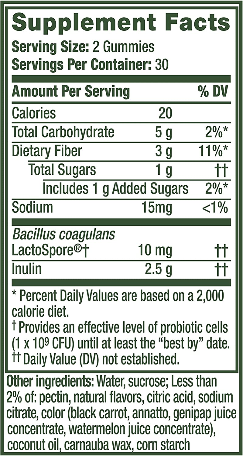 Dualbiotic, Prebiotic + Probiotic for Men and Women, Help Nourish and Add Good Bacteria for Digestive Support, Natural Fruit Flavors, 60 Gummies