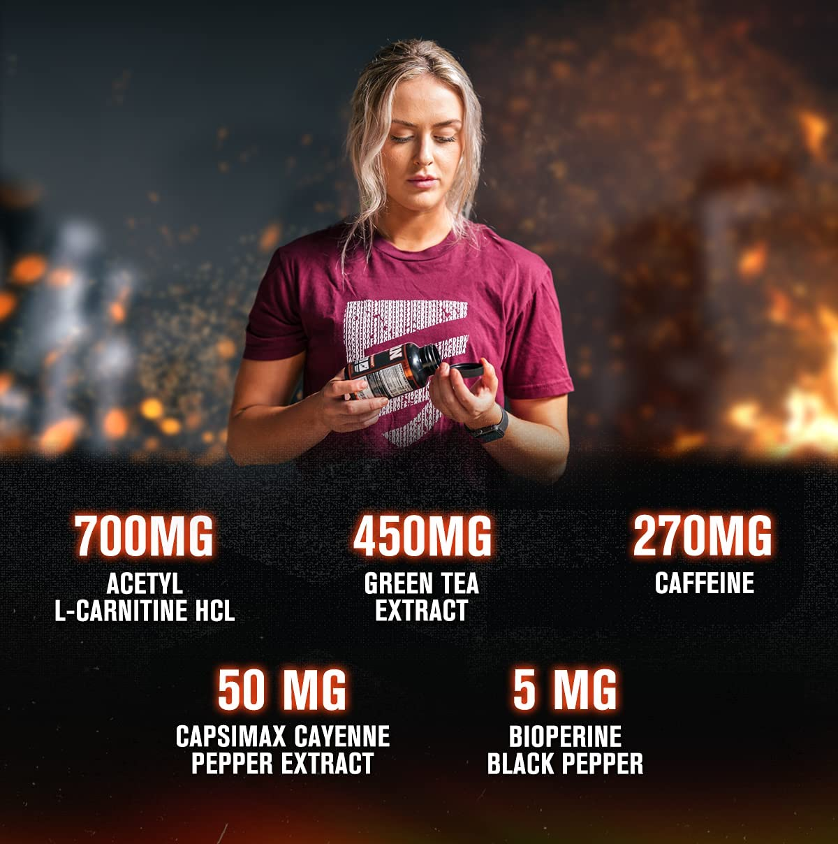 Burn-Xt Thermogenic for Men & Women - Body Support, Improve Focus, Increase Energy - Premium Acetyl L-Carnitine, Green Tea Extract, Capsimax Cayenne Pepper, & More - 30 Natural Veggie Diet Pills