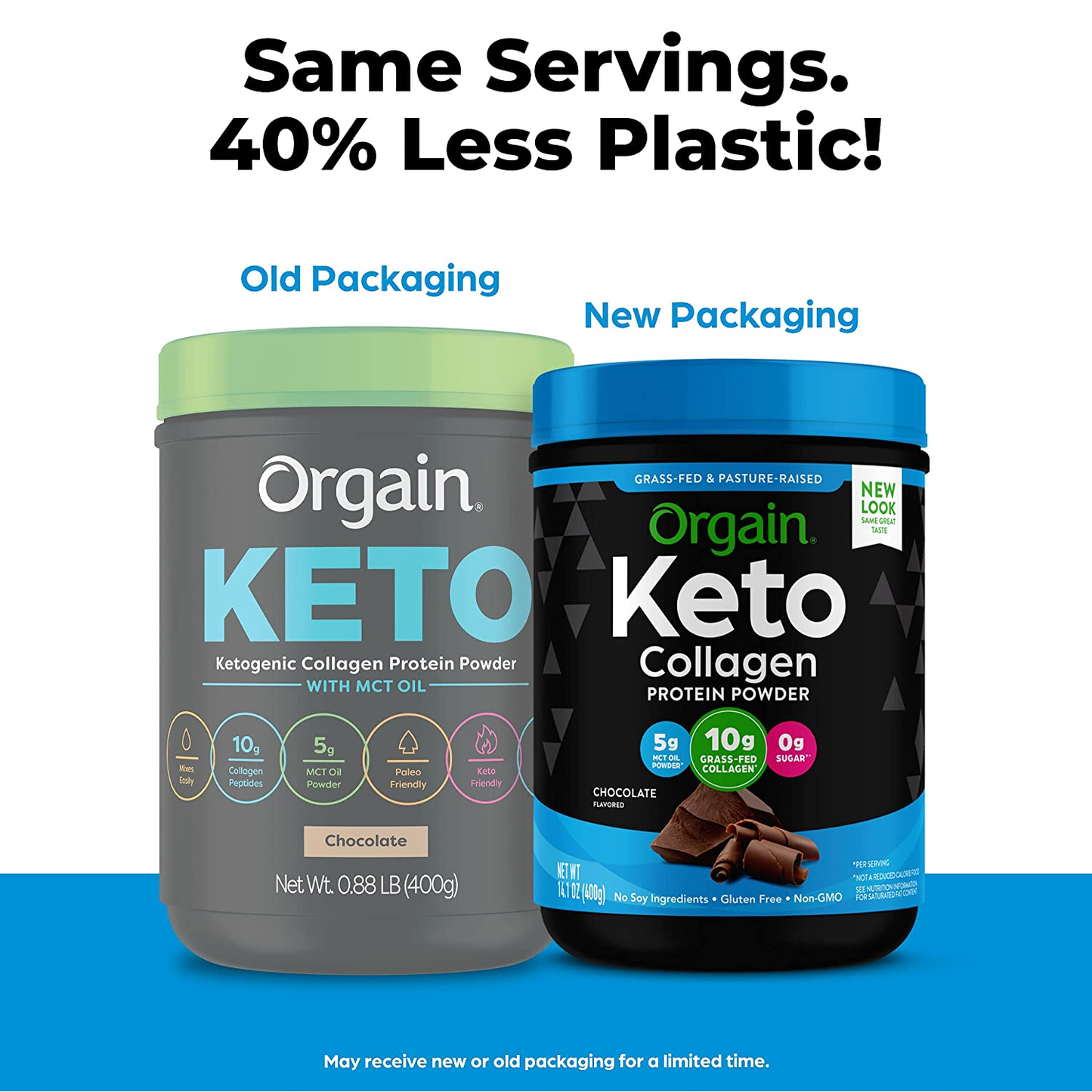 Keto Collagen Protein Powder with MCT Oil, Chocolate - Paleo Friendly, Grass Fed Hydrolyzed Collagen Peptides Type I and III, Dairy Free, Gluten Free, Soy Free, 0.88 Lb (Packaging May Vary)