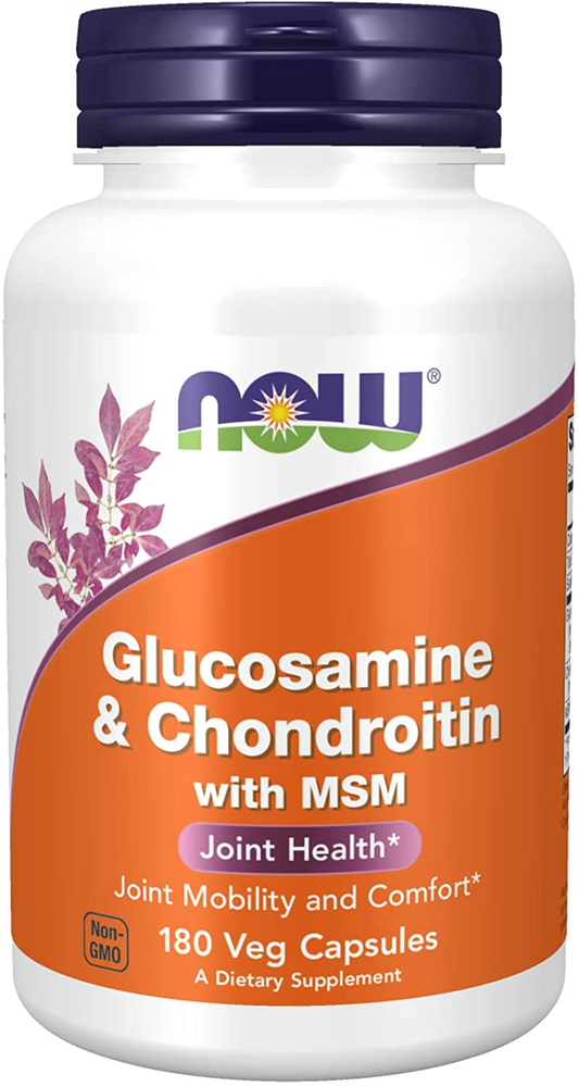 Supplements, Glucosamine & Chondroitin with MSM, Joint Health, Mobility and Comfort*, 180 Veg Capsules