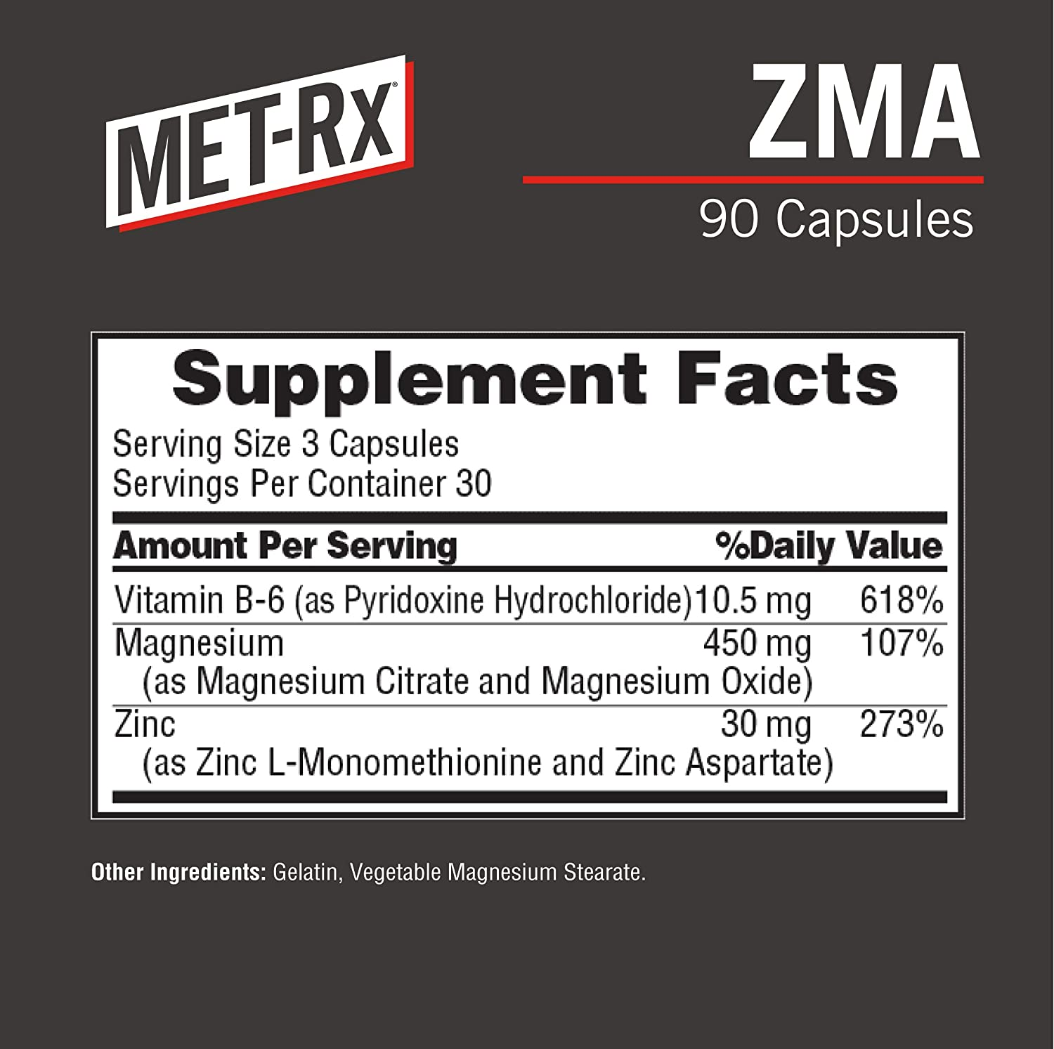 ZMA Dietary Supplement, ZMA Supplement Capsules, 90 Count