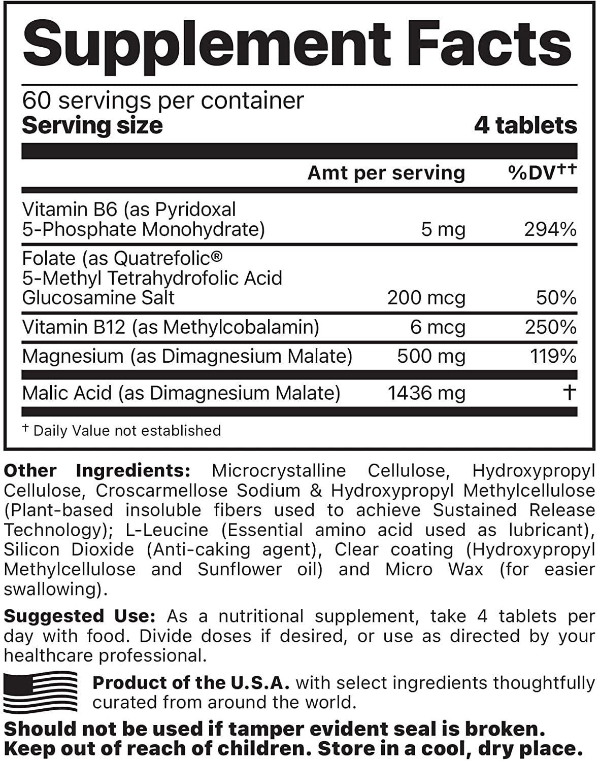 Magsrt Slow Release Magnesium Supplement with Active B-Vitamin, 240 Tablets