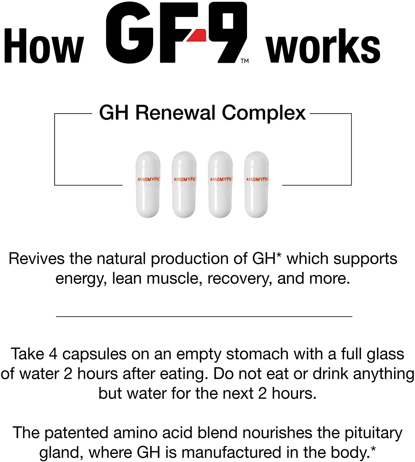 GF-9 – 84 Count - Supplements for Men - Male Supplements - Boost Critical Peptide That Supports Energy, Drive, Physical Performance, 21-Day Supply