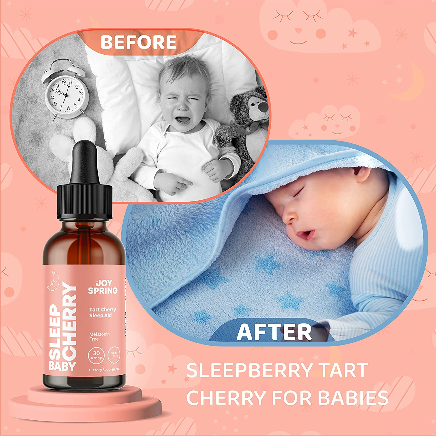 Natural Sleep Support for Babies - Herbal Baby Sleep Formula for Peaceful Sleep - Sleep Drops for Babies - Infant Sleep Support for Toddlers 1-3