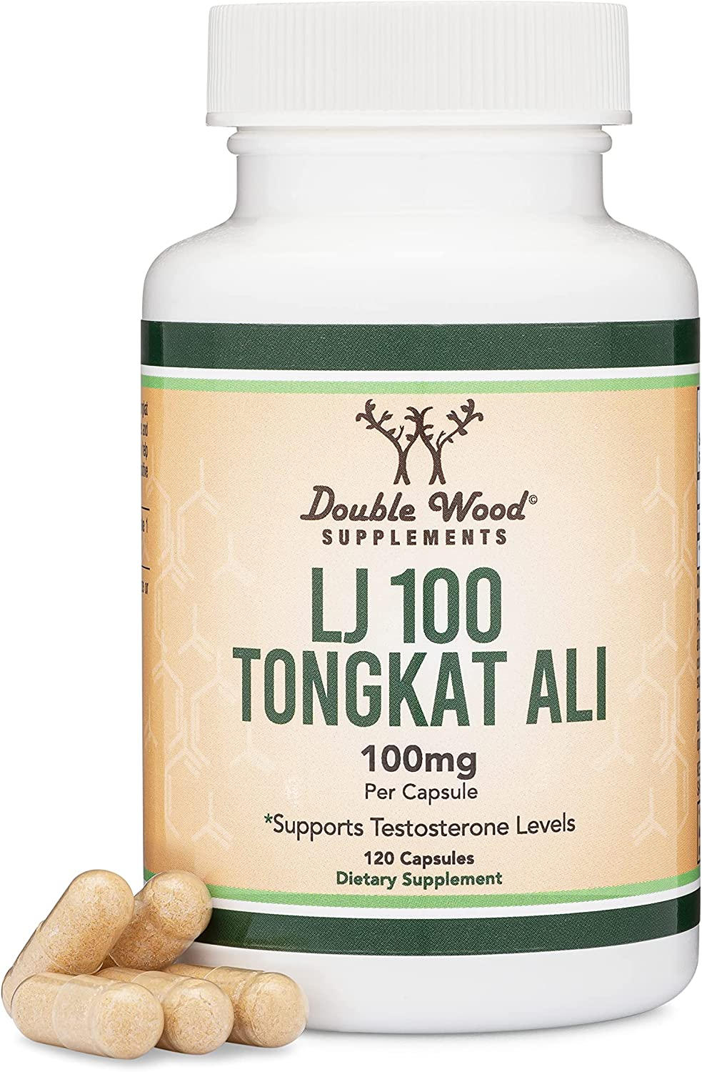 Tongkat Ali for Men (120 Capsules) - Only Clinically Proven and Patented Tongkat Ali Formula (LJ100 Std to 40% Glycosaponins, 22% Eurypeptides) Manufactured in the USA by