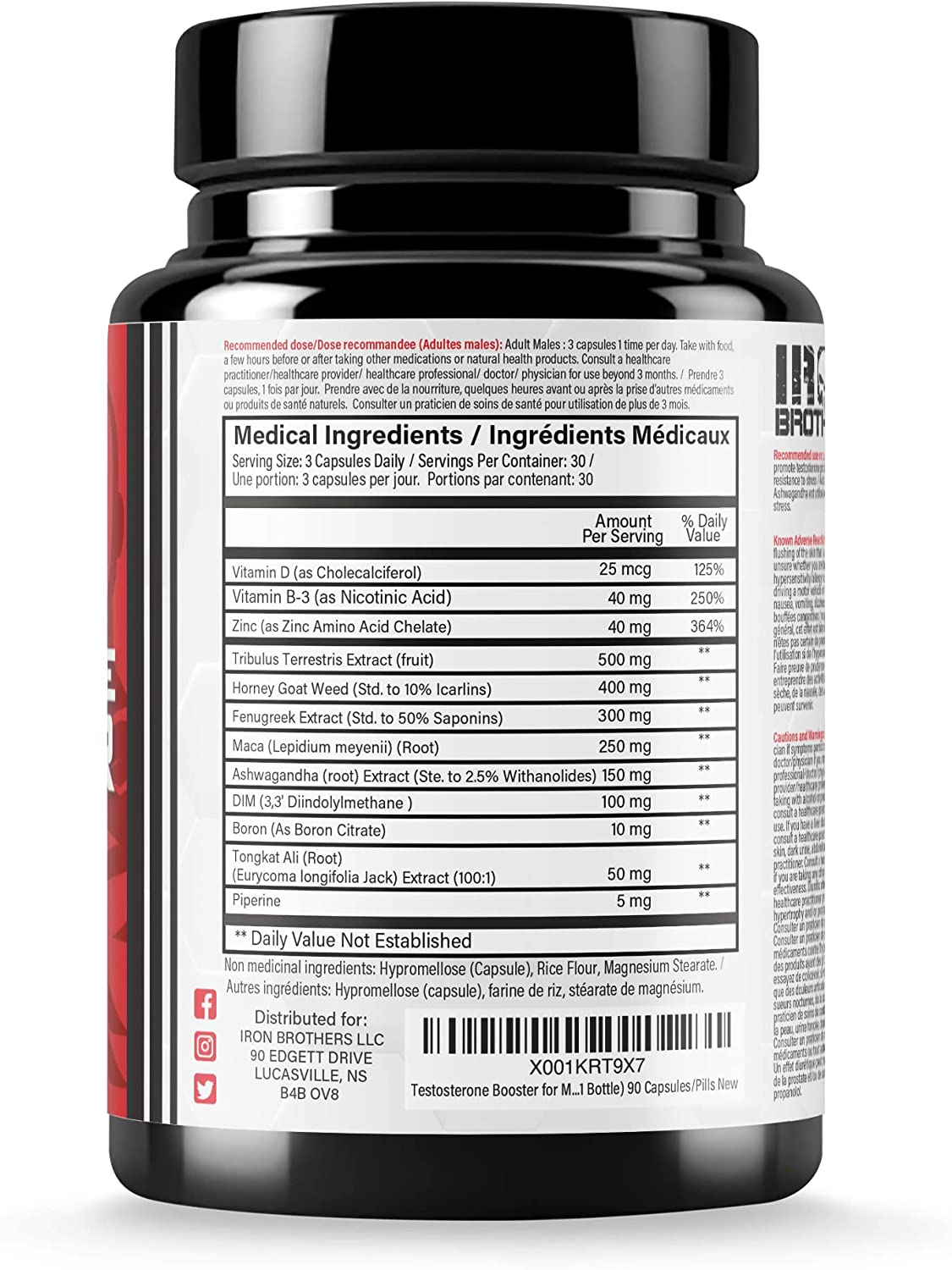 Testosterone Booster for Men - Estrogen Blocker - Supplement Natural Energy, Strength & Stamina - Lean Muscle Growth - Promotes Fat Loss - Increase Male Performance