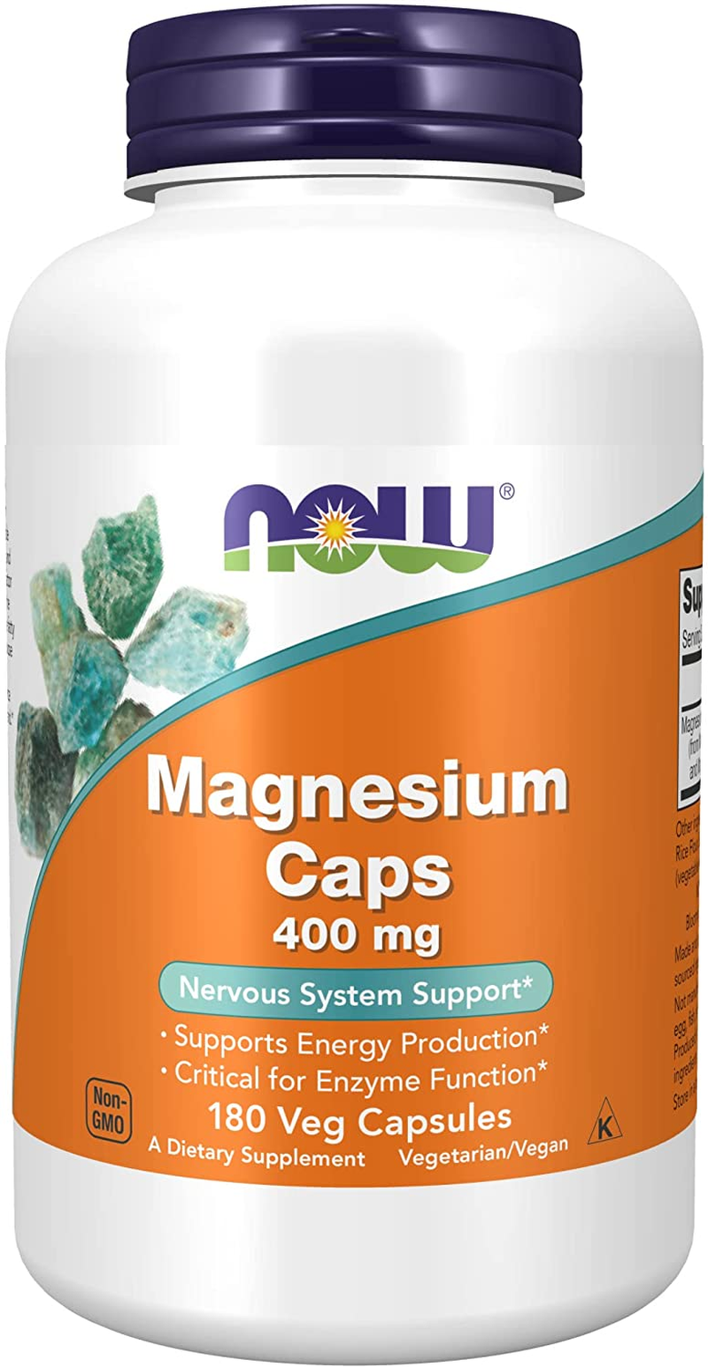 Supplements, Magnesium 400 Mg, Enzyme Function*, Nervous System Support*, 180 Veg Capsules