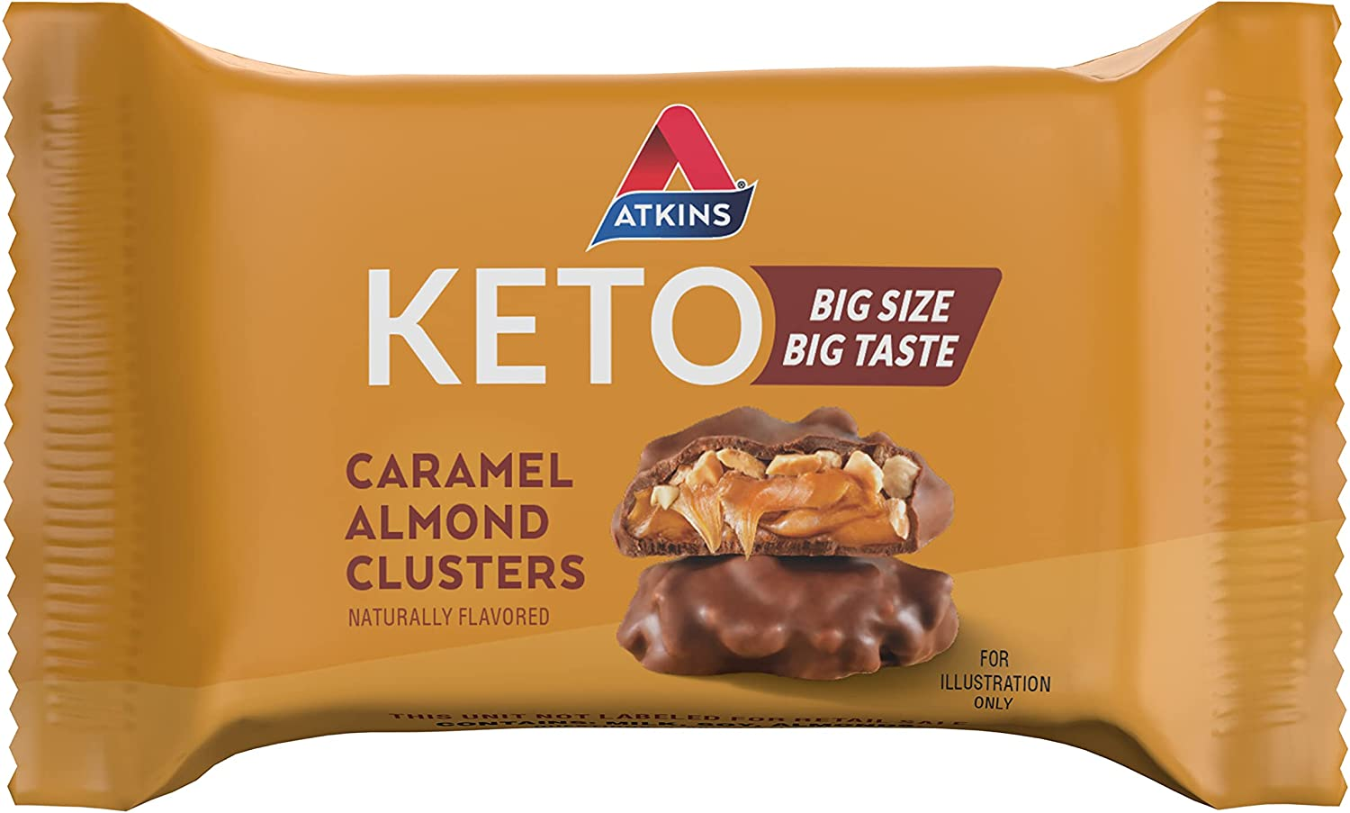 Atkins Keto Caramel Almond Clusters, Keto-Friendly, 8 Count