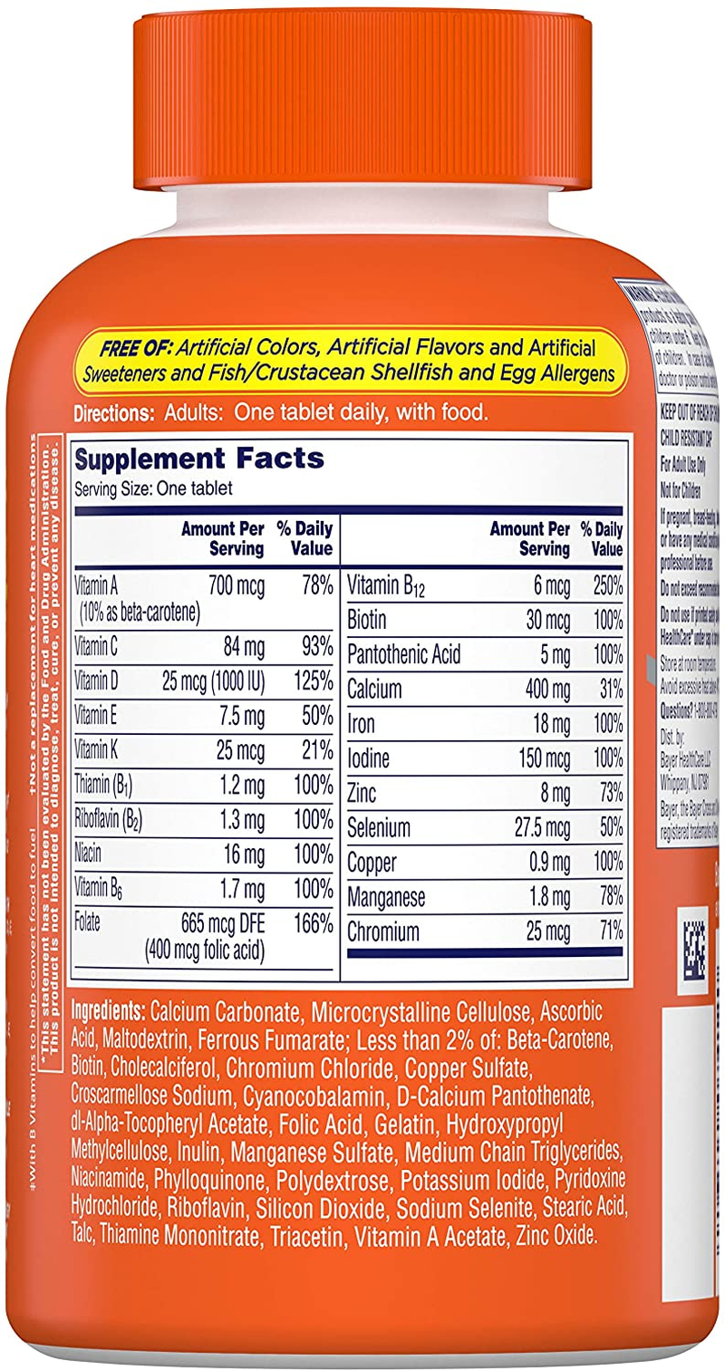 Women’S Multivitamin, Supplement with Vitamin A, Vitamin C, Vitamin D, Vitamin E and Zinc for Immune Health Support, B12, Biotin, Calcium & More, 200 Count