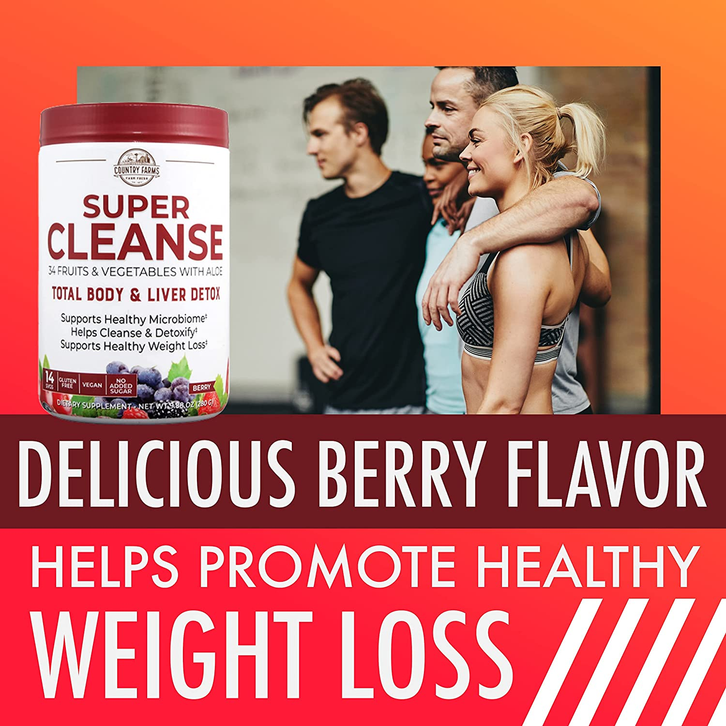 Super Cleanse, Organic Super Juice Cleanse, Delicious Drink Powder, 14 Servings, Oz (Packaging May Vary) 9.88 Ounce