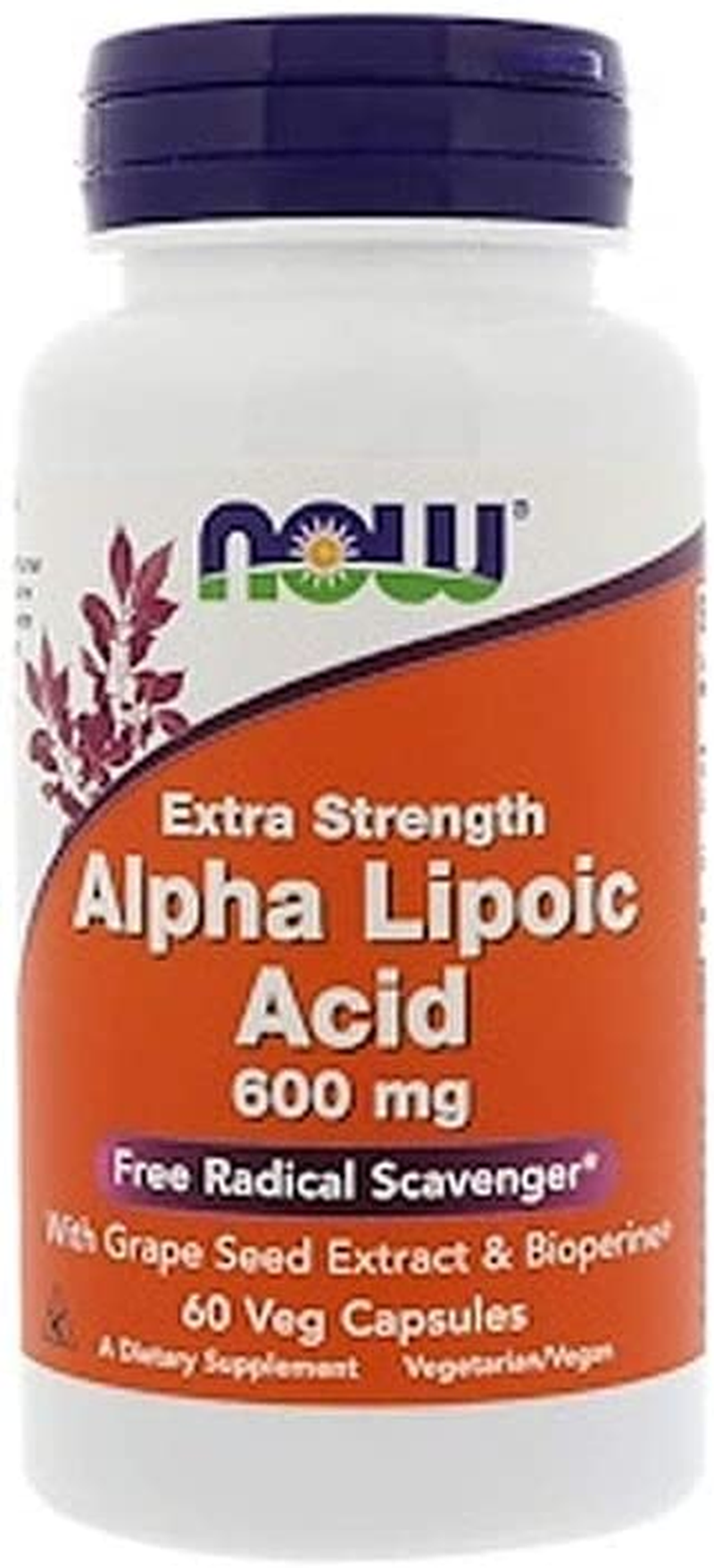 Supplements, Alpha Lipoic Acid 600 Mg with Grape Seed Extract & Bioperine®, Extra Strength, 120 Veg Capsules