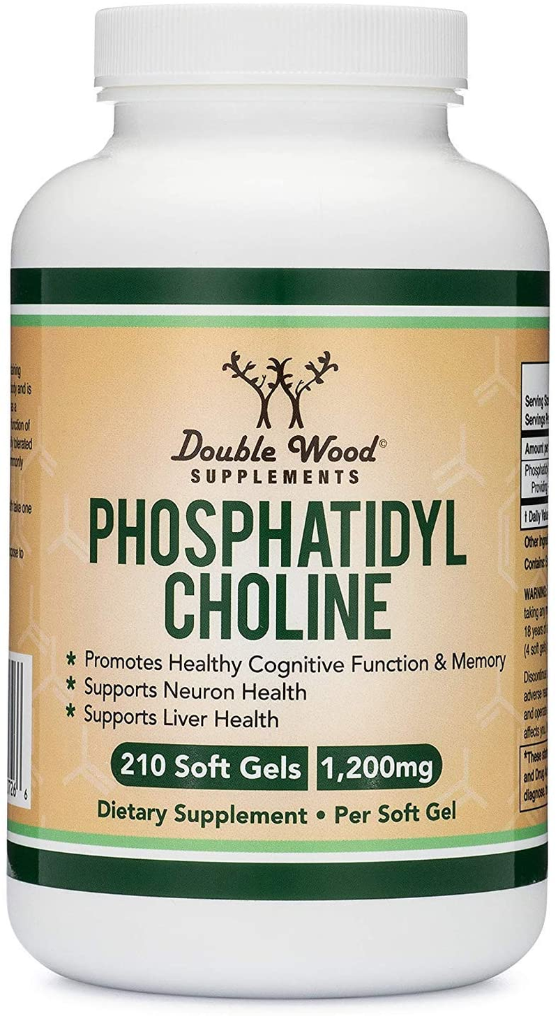 Phosphatidylcholine 1,200Mg – 210 Softgels – Enhanced Version of Sunflower and Soy Lecithin - Non-Gmo, Manufactured and Tested in the USA to Support Brain Health by