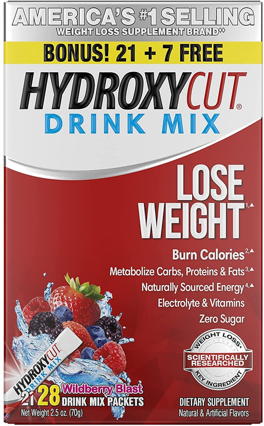 Weight Loss Drink Mix |  Lose Weight Drink Mix | Weight Loss for Women & Men | Weight Loss Supplement | Energy Drink Powder | Metabolism Booster for Weight Loss | Wildberry Blast, 28 Packets