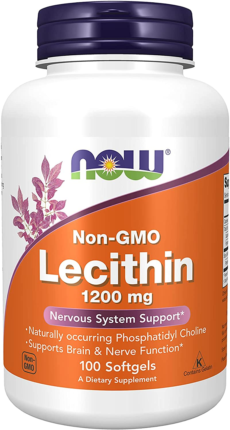 Supplements, Lecithin 1200 Mg with Naturally Occurring Phosphatidyl Choline, 100 Softgels