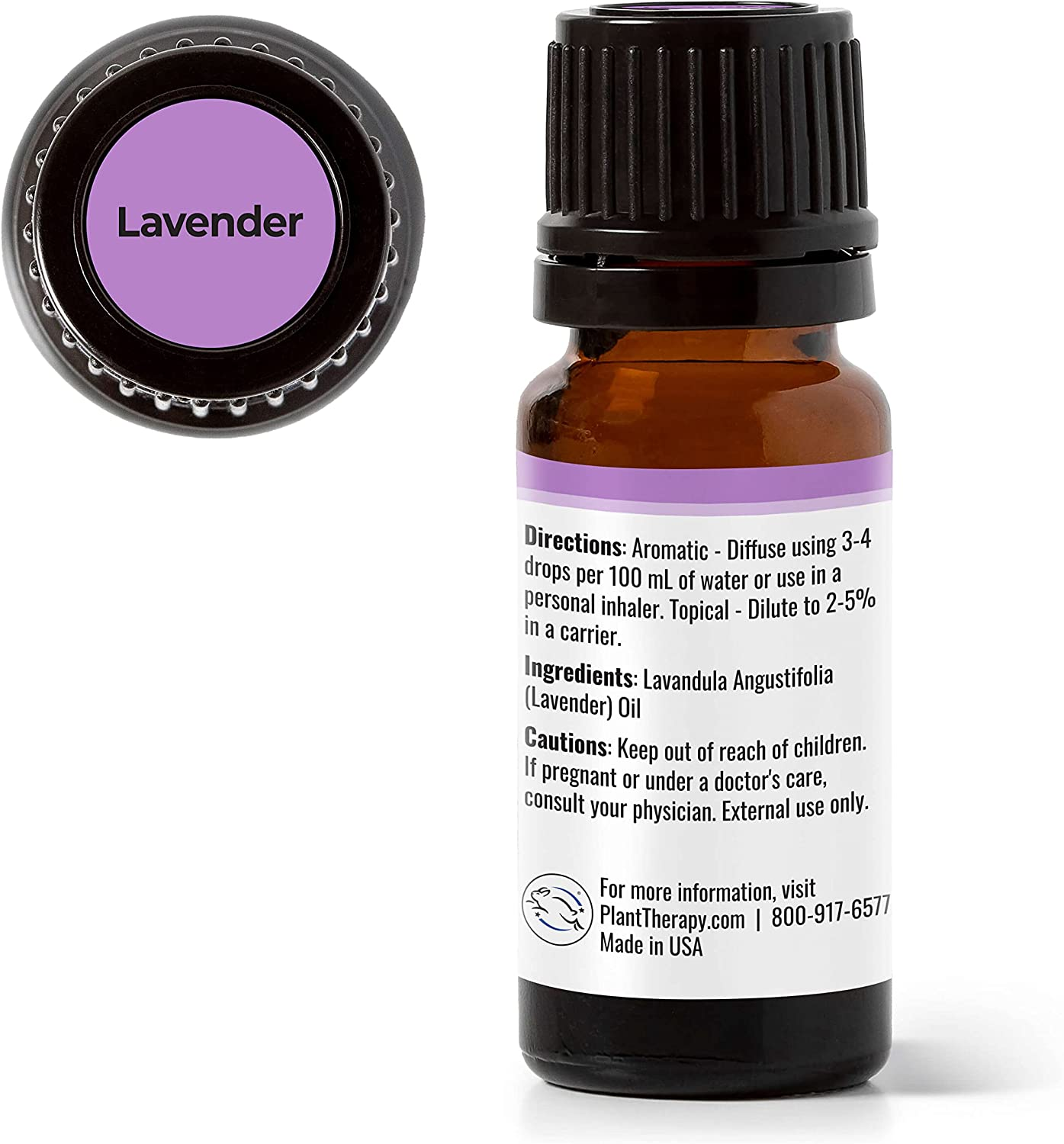 Lavender Essential Oil 100% Pure, Undiluted, Therapeutic Grade, for Aromatherapy Diffuser and Body Care Use, 10 Ml (1/3 Oz)