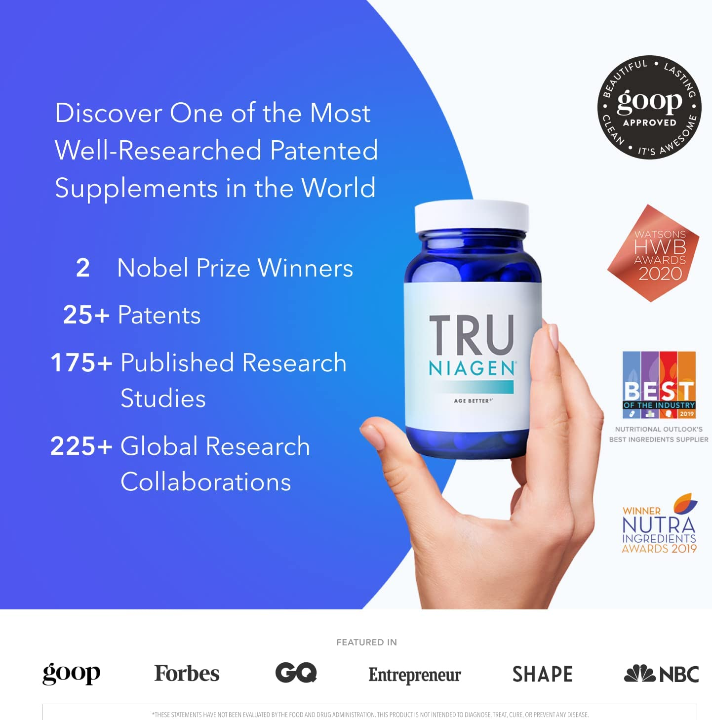 Multi Award Winning Patented NAD+ Booster Supplement More Efficient than NMN - Nicotinamide Riboside for Cellular Energy Metabolism & Repair. Vitality, Muscle Health, Healthy Aging - 30Ct/300Mg