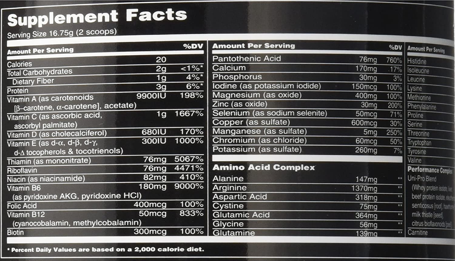 Pak - the Complete All-In-One Training Pack - Multivitamins, Amino Acids, Performance Complex and More - for Elite Athelets and Bodybuilders - Cherry - 44 Scoops