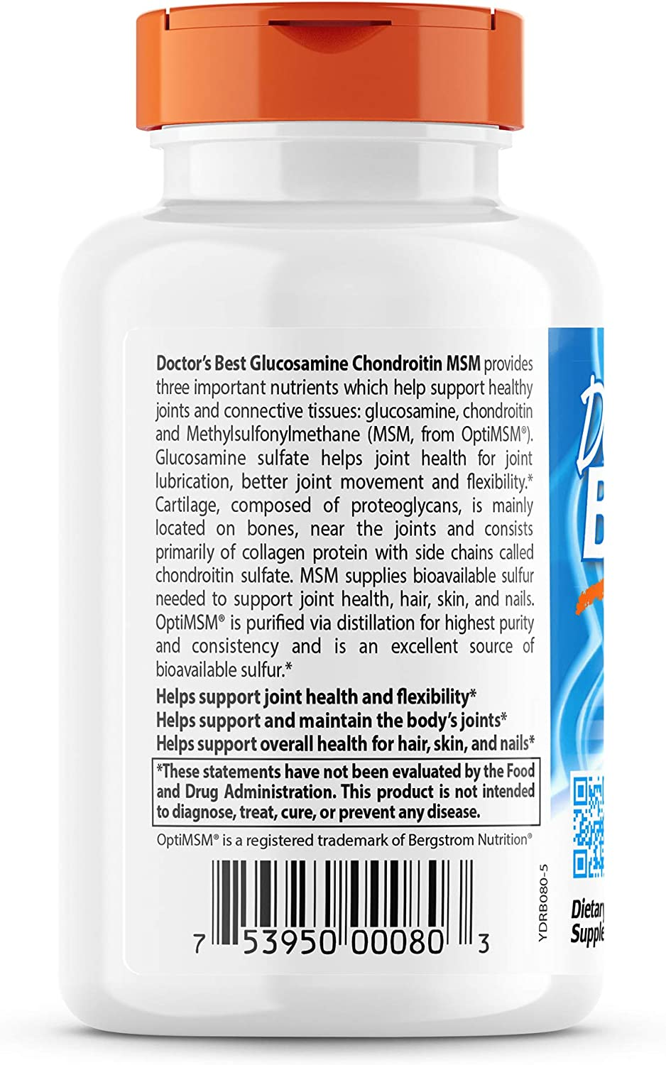 Glucosamine Chondroitin Msm with Optimsm Capsules, Supports Healthy Joint Structure, Function & Comfort, Non-Gmo, Gluten Free, Soy Free, 120 Count (Pack of 1)