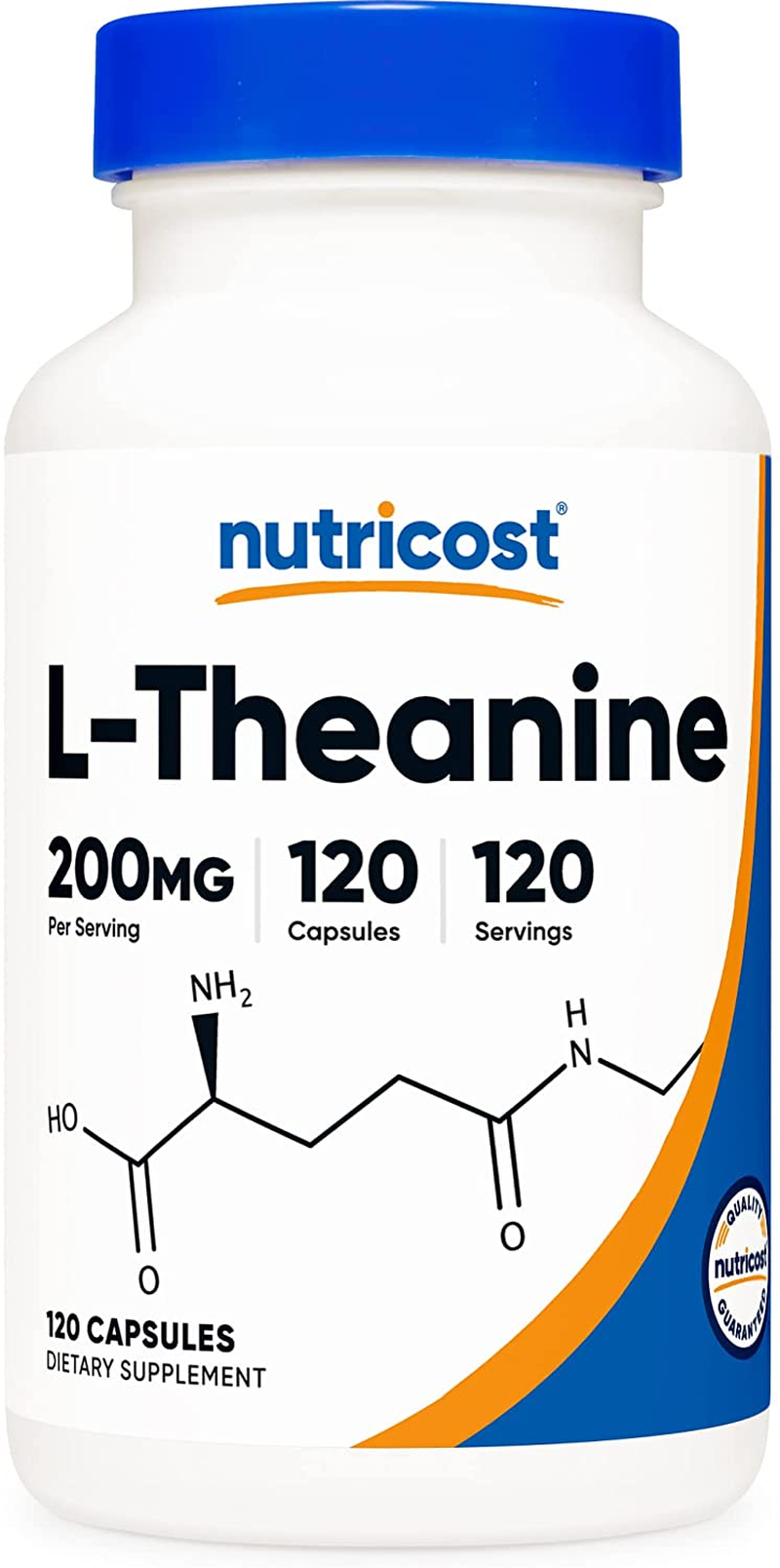 L-Theanine 200Mg, 120 Capsules, Double Strength - Non-Gmo, Gluten Free