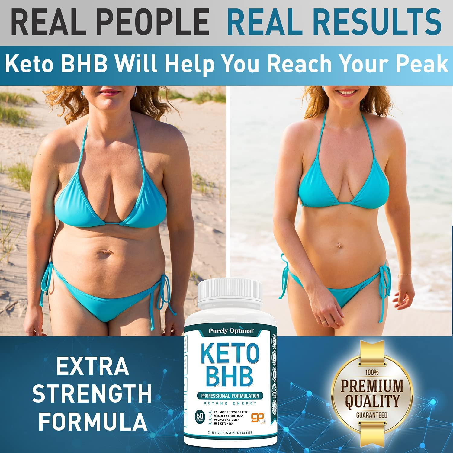 Premium Keto Diet Pills - Utilize Fat for Energy with Ketosis - Boost Energy & Focus, Manage Cravings, Support Metabolism - Keto Bhb Supplement for Women & Men - 30 Days Supply