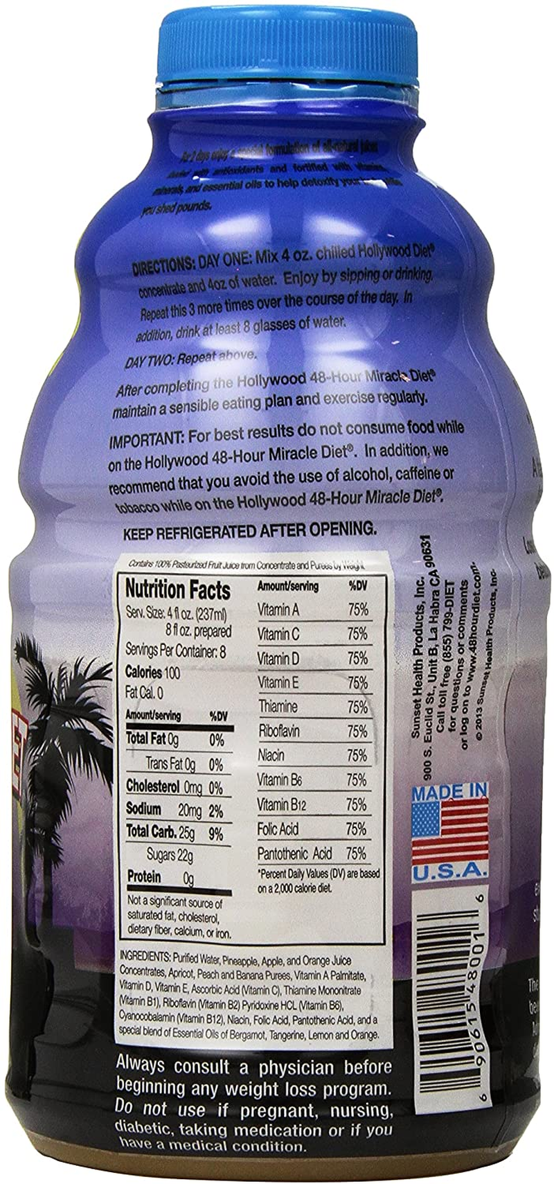 Hollywood 48-Hour Miracle Diet Bottles, 32 Fl. Oz (Pack of 2)