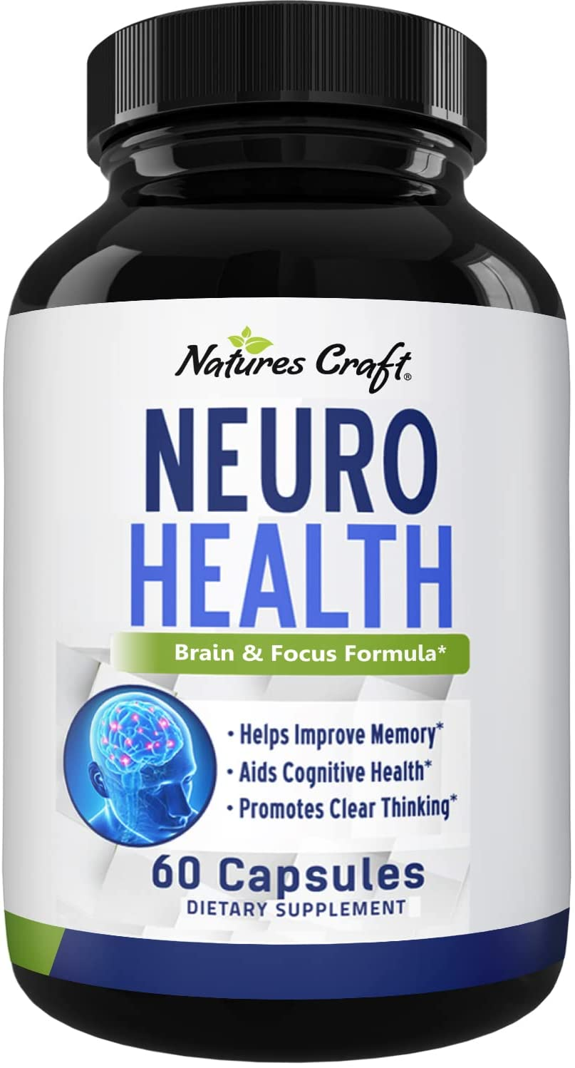 Nootropics Brain Support Supplement - Mental Focus Nootropic Memory Supplement for Brain Health with Energy and Focus Vitamins DMAE Bacopa and Phosphatidylserine - Brain Focus and Performance Blend