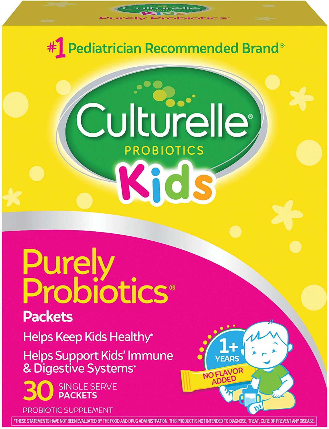 Kids Packets Daily Probiotic Supplement - Helps Support a Healthy Immune & Digestive System* - #1 Pediatrician Recommended Brand - 30 Single Packets