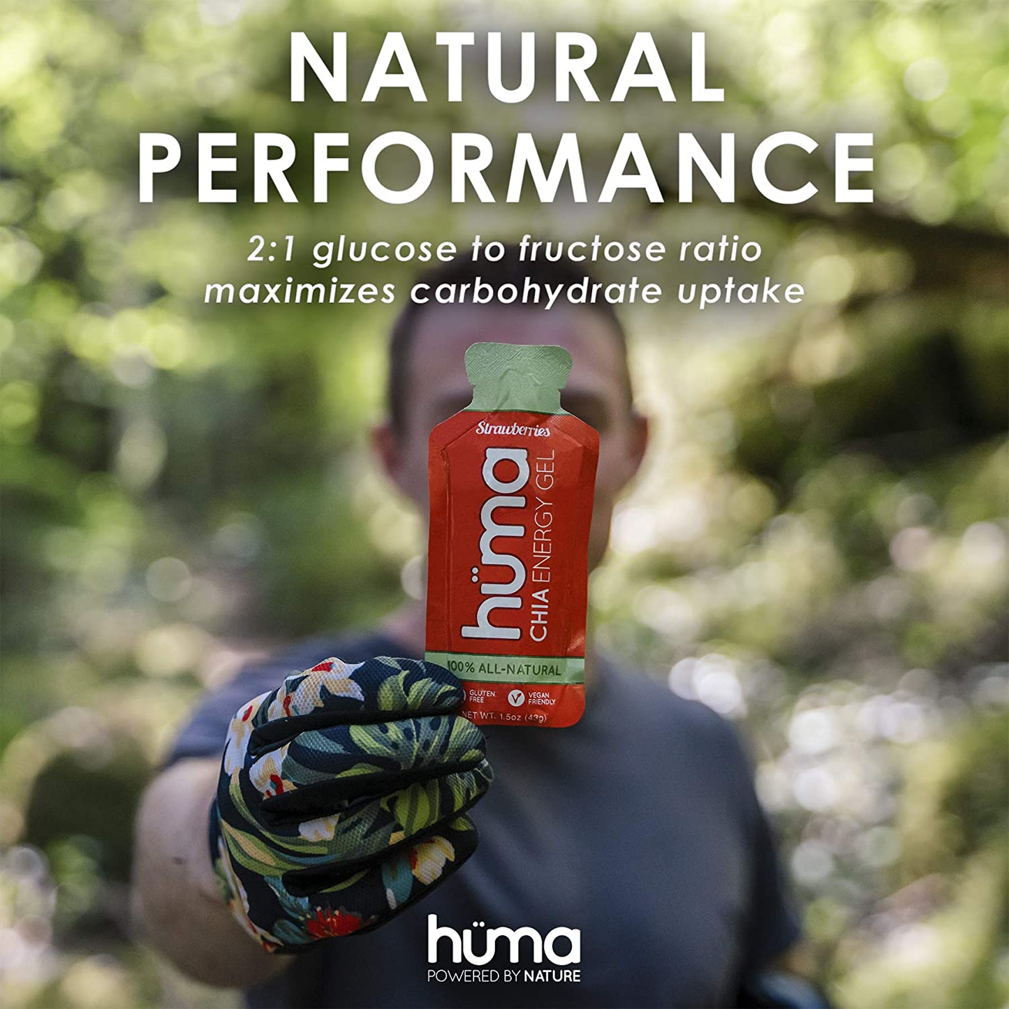 Huma plus (Double Electrolytes) - Chia Energy Gel, Berries & Pomegranate, 12 Gels - Stomach Friendly, Real Food Energy Gels